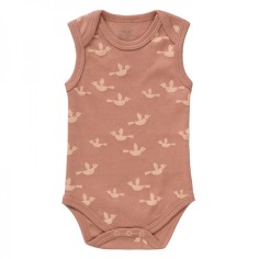 Fresk Babybody Bio-Baumwolle, ärmellos, Vögel