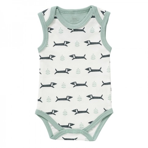 Fresk Babybody Bio-Baumwolle, ärmellos, Dachsy