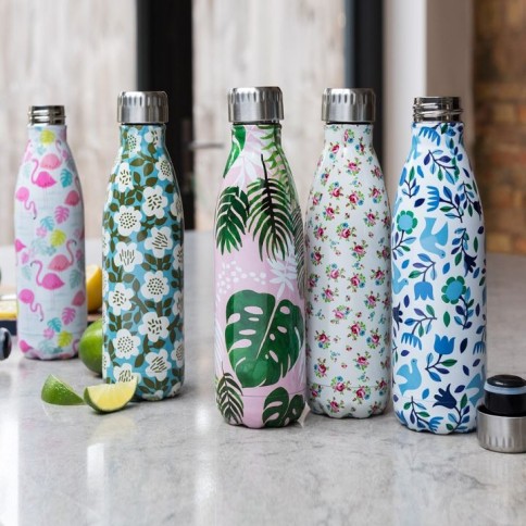 Rex London Edelstahl Thermosflasche, Tropical Palm