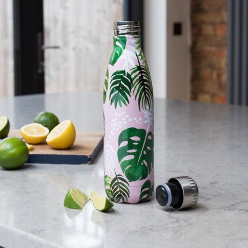 Rex London Edelstahl Thermosflasche, Tropical Palm