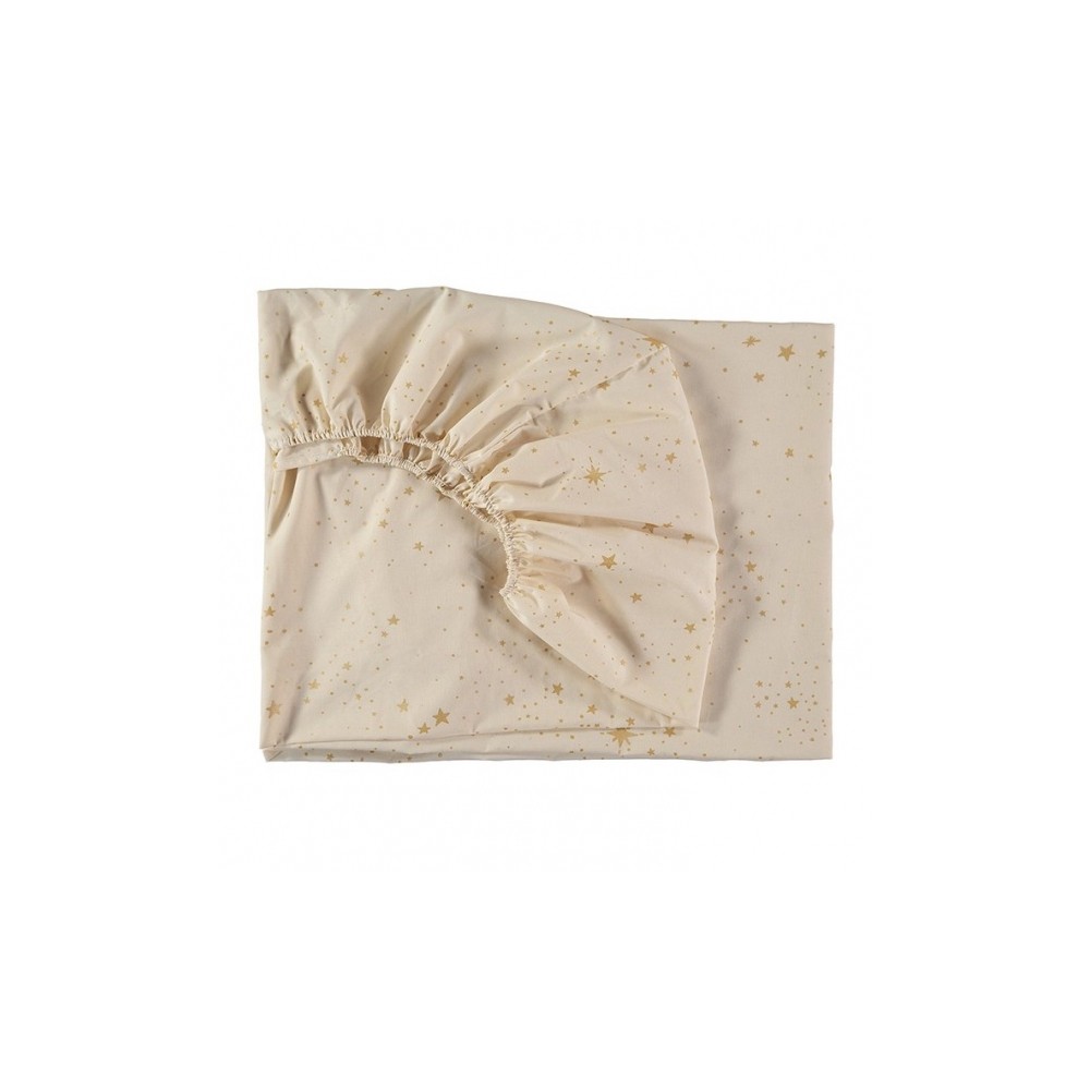 Fixleintuch Tibet, Gold Stella/ Natural