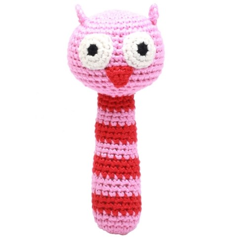 natureZoo Rustle Tige Crocheté, Chouette rose