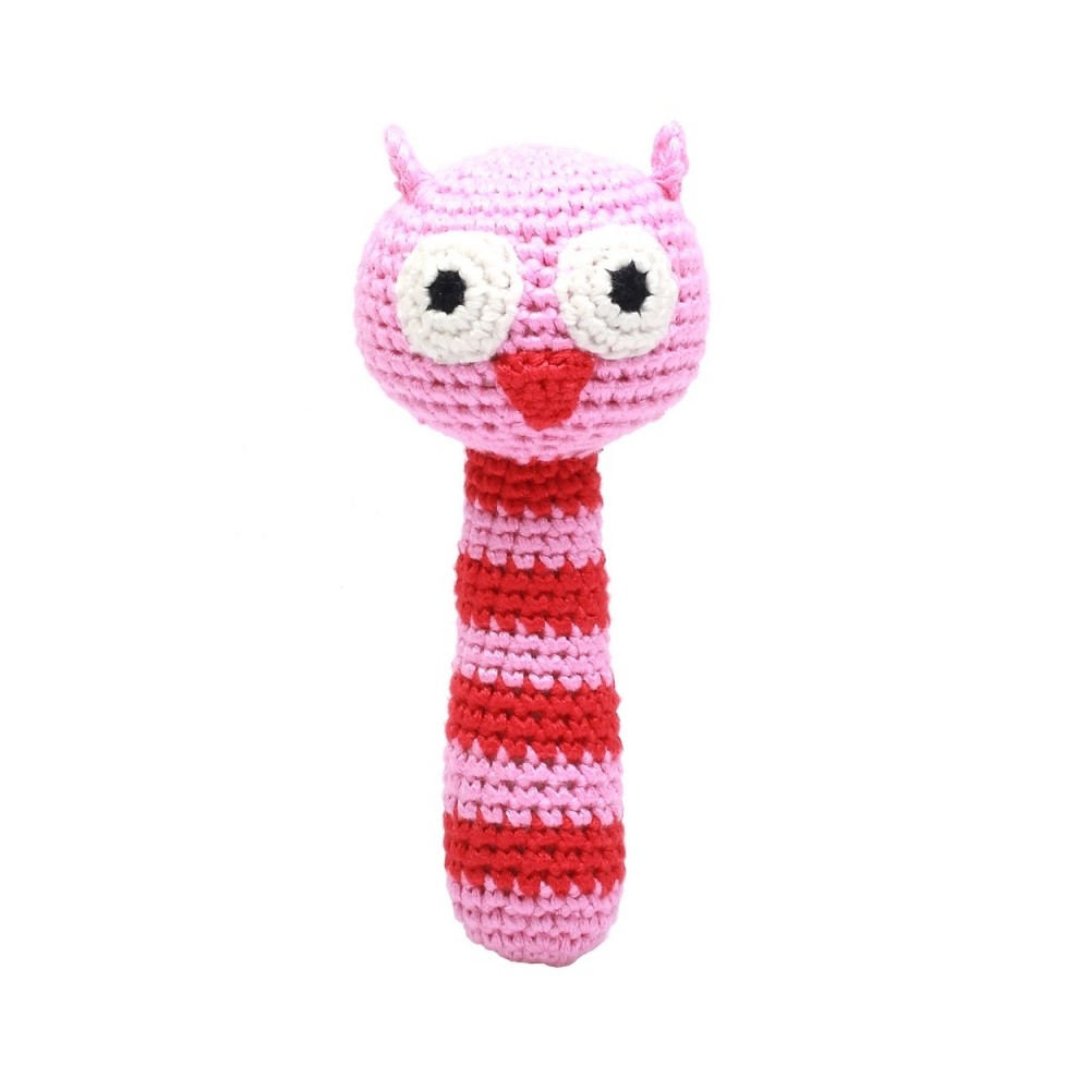 natureZoo Rustle Tige Crocheté, Chouette rose