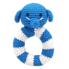 Häkelringrassel, Blauer Elefant