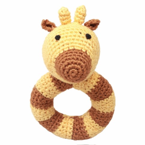 natureZoo Crochet Ringrassel, Girafe jaune