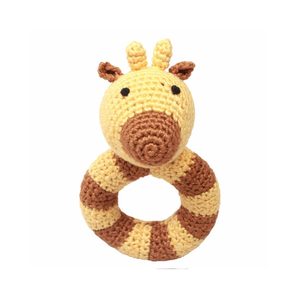 natureZoo Crochet Ringrassel, Girafe jaune
