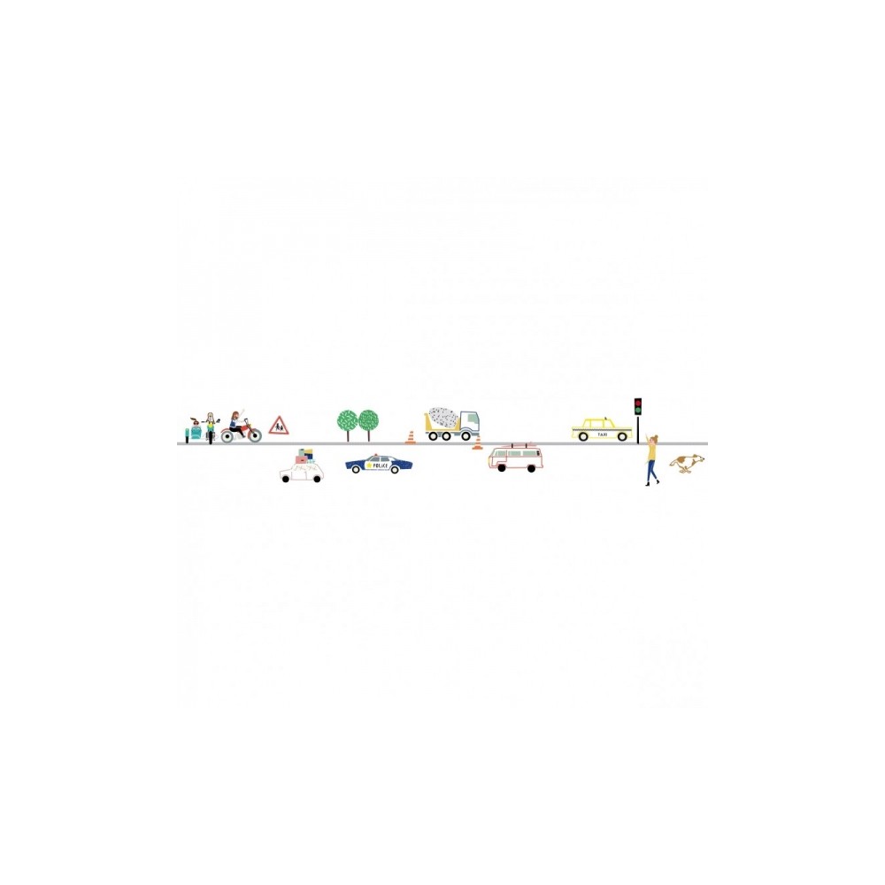 MIMIlou Wandsticker Bordüre 5 m, Verkehr