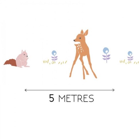 MIMIlou Wandsticker Bordüre 5 m, Rehkitz