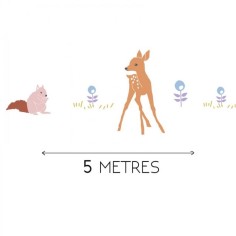 MIMIlou Wandsticker Bordüre 5 m, Rehkitz