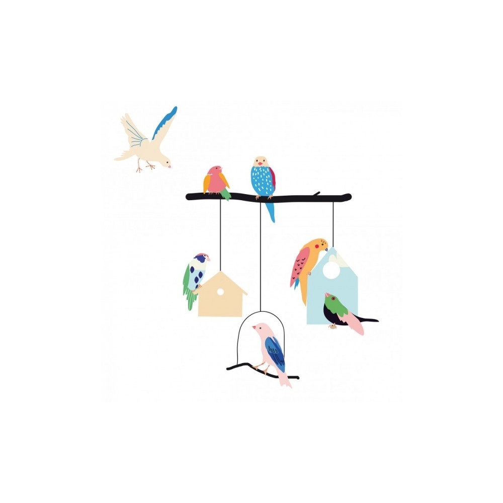 MIMIlou Wandsticker, Birds and Houses