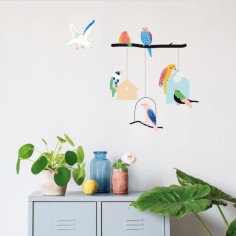 MIMIlou Wandsticker, Birds and Houses