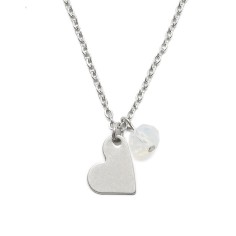 Steel Collection Halskette - Herz Silber