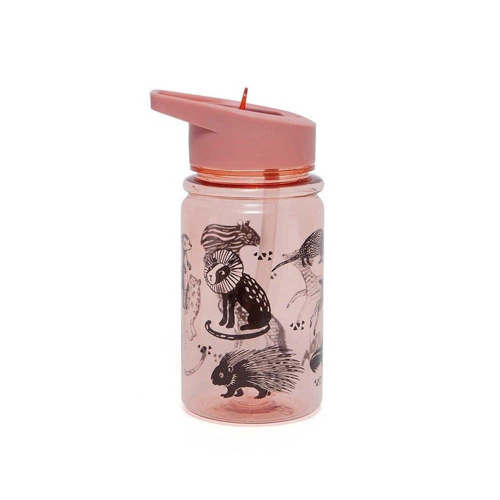 Petit Monkey Strohhalm-Flasche, Black Animals