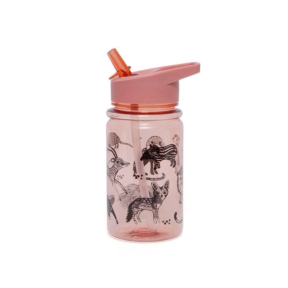 Petit Monkey Strohhalm-Flasche, Black Animals