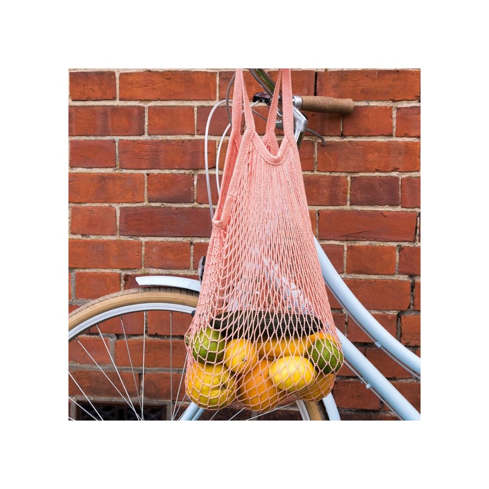 Rex London Netzeinkaufstasche aus Bio-Baumwolle, coral