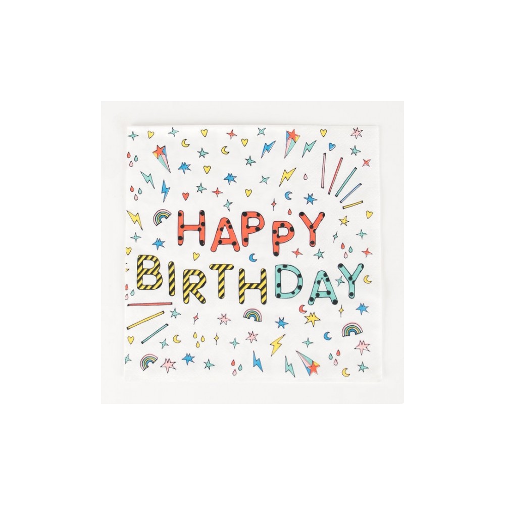 My Little Day Papierservietten, Happy Birthday - 20 Stk.