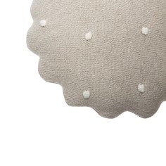 Lorena Canals Strickkissen, Round Biscuit Dune White