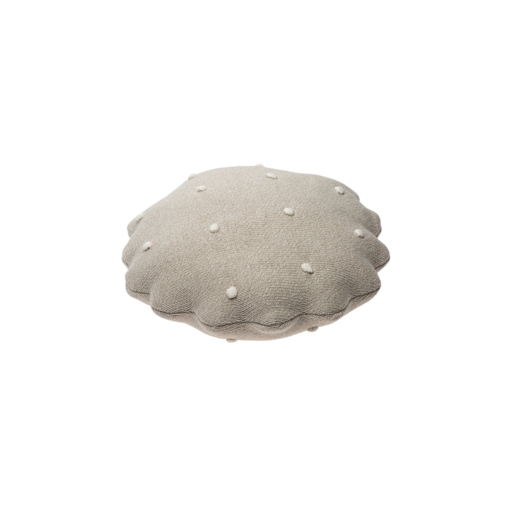 Lorena Canals Strickkissen, Round Biscuit Dune White