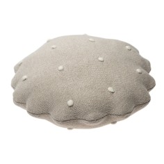 Lorena Canals Strickkissen, Round Biscuit Dune White