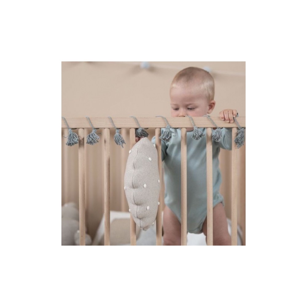 Lorena Canals Strickkissen, Round Biscuit Dune White