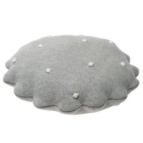 Lorena Canals Strickkissen, Round Biscuit Grey
