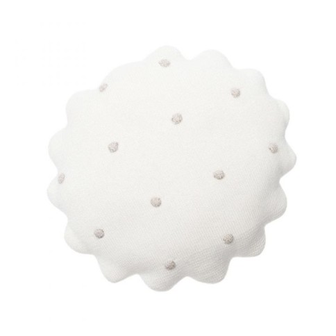 Lorena Canals Strickkissen, Round Biscuit Ivory