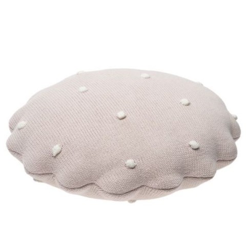 Lorena Canals Strickkissen, Round Biscuit Pink Pearl