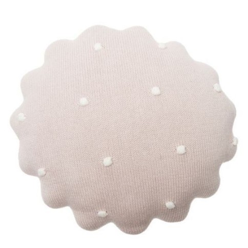 Lorena Canals Strickkissen, Round Biscuit Pink Pearl