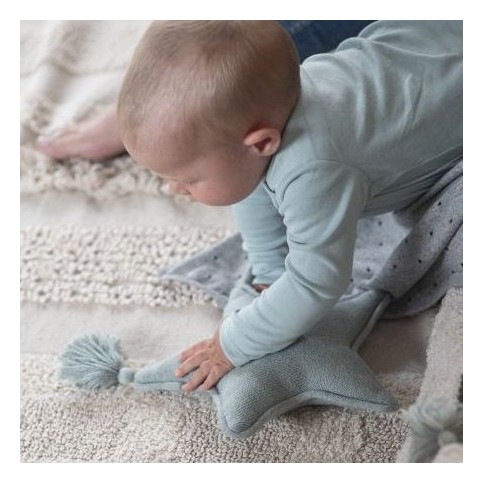 Lorena Canals Strickkissen, Twinkle Star Indus Blue