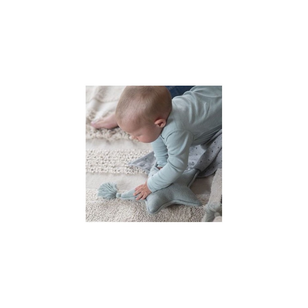 Lorena Canals Strickkissen, Twinkle Star Indus Blue