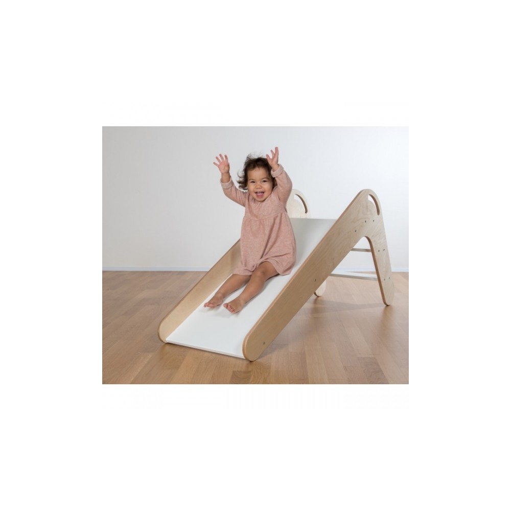 Kidsbo Kinderrutsche VIVA, weiss/ Natur