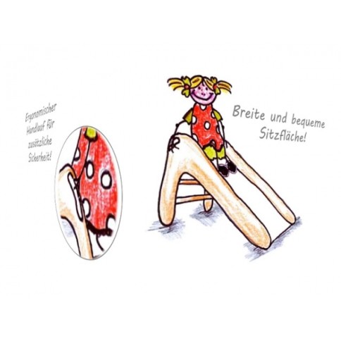 Kidsbo Kinderrutsche VIVA, weiss/ Natur