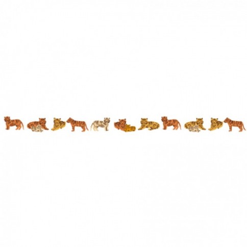 Autocollants muraux Mimilou Bordure 5 m, Tiger