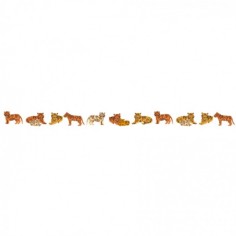 Autocollants muraux Mimilou Bordure 5 m, Tiger