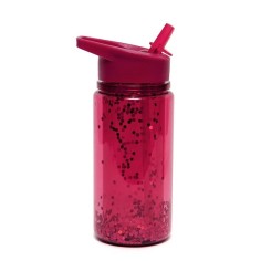 Trinkflasche mit Glitzer, Cherry