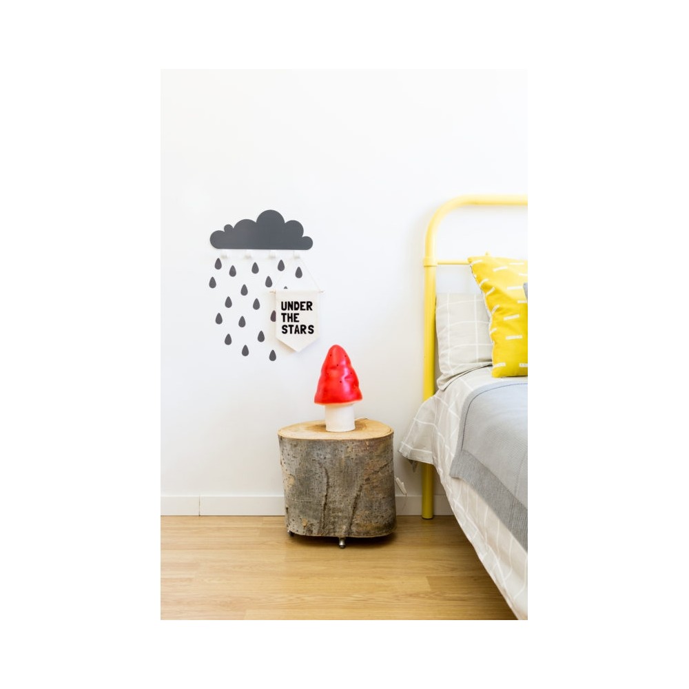 Tresxics Wandhaken Wolke gross mit 20 Regendropfen-Stickers, Navy