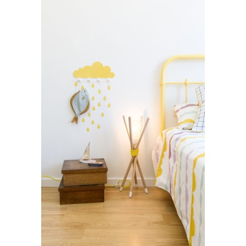 Tresxics Wandhaken Wolke gross mit 20 Regendropfen-Stickers, Navy