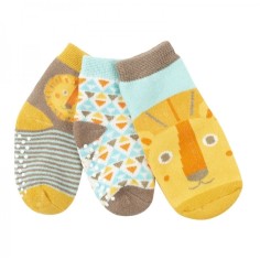 Zoocchini 3er Pack Söckchen, Leo der Löwe (0M-24M)