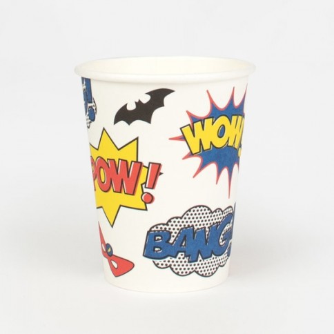 My Little Day Kartonbecher, Super Heros, 8-er Pack