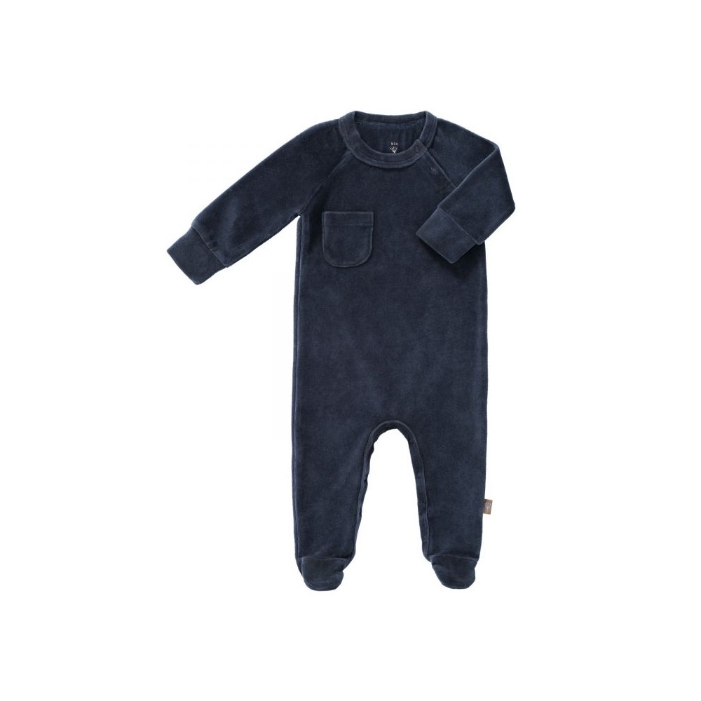 Fresk Babypyjama, mit Füsschen, Indigo