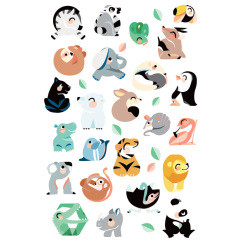 Petit Monkey Kinder-Tattoos, Wilde Tiere