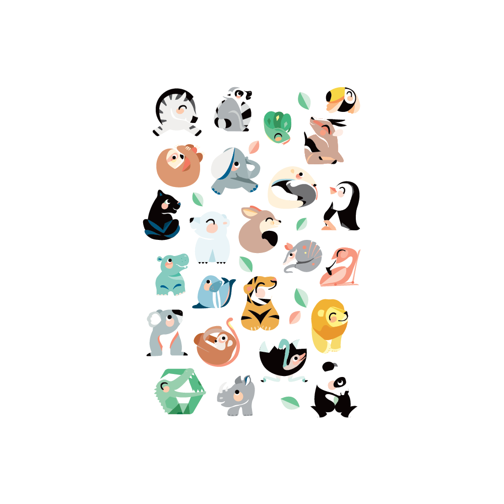 Petit Monkey Kinder-Tattoos, Wilde Tiere