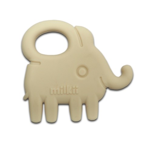 Silikon Beissring Elefant, Skinny Yellow