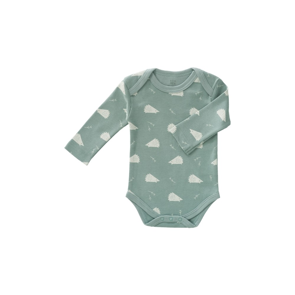 Fresk Babybody Bio-Baumwolle, langarm, Igel