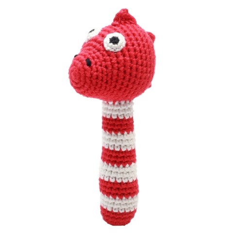 natureZoo Rustle Rod Crocheté, Rouge Dino