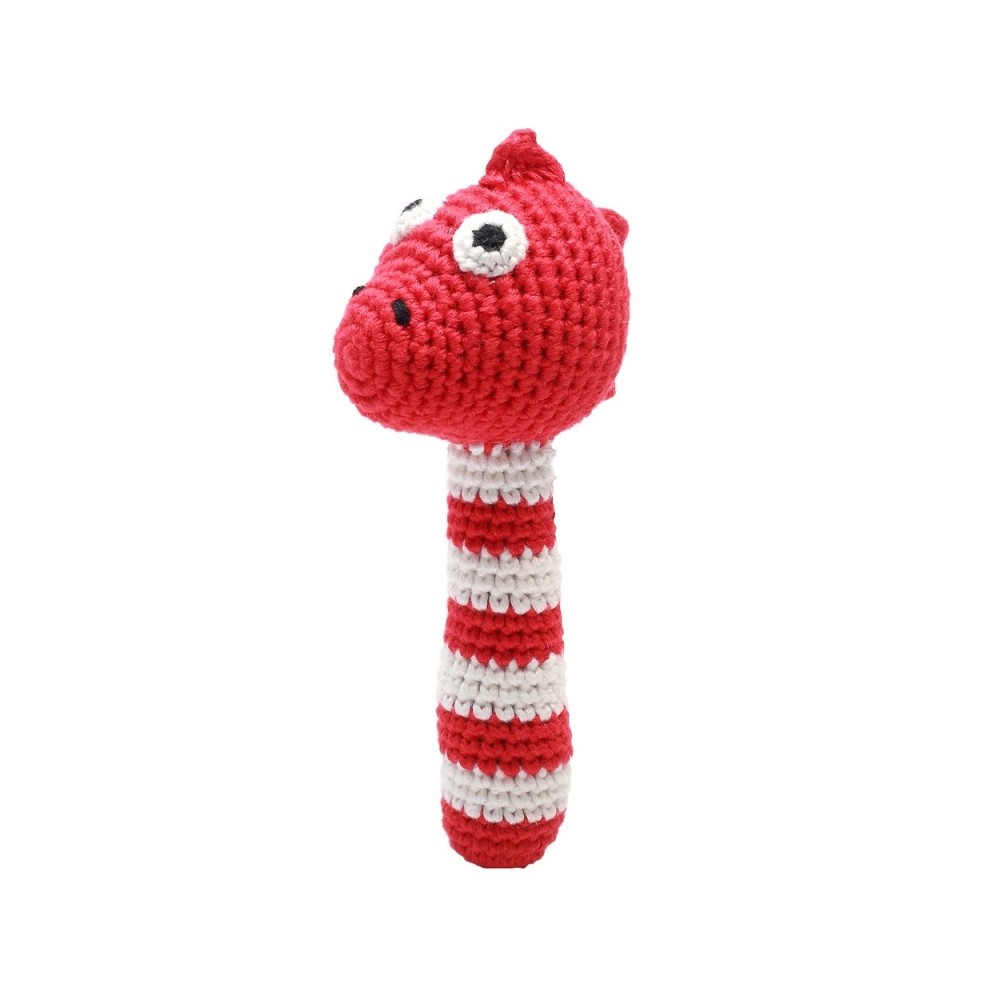 natureZoo Rustle Rod Crocheté, Rouge Dino