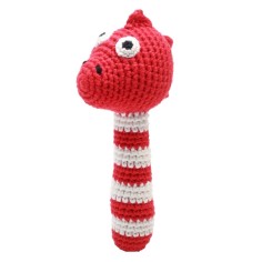 natureZoo Rustle Rod Crocheté, Rouge Dino
