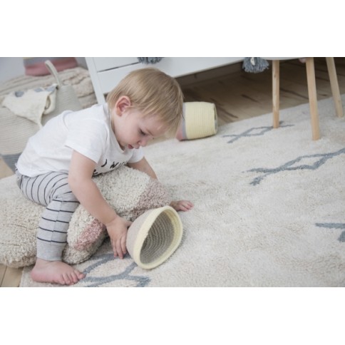 Teppich Atlas Natural, Vintage Blue