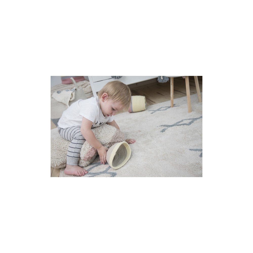 Teppich Atlas Natural, Vintage Blue