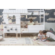 Teppich Atlas Natural, Vintage Blue